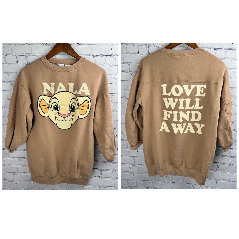 Zara Disney The Lion King Nala Brown Sweatshirt Youth Kids Large 11/12